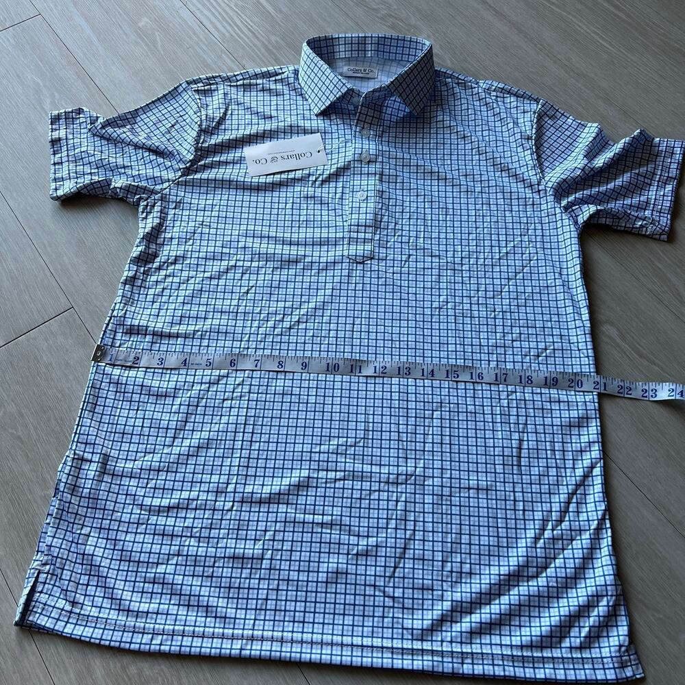 Collars & Co Dress Collar Polo Mens Medium Relaxed Square Short Sleeve - Picture 6 of 9